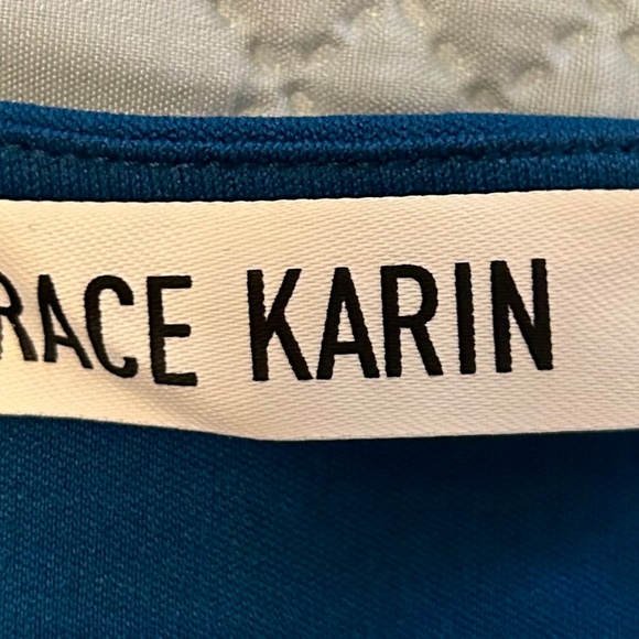 GRACE KARIN Teal Peplum Dress Top, 3/4 sleeves, NEVER WORN, Size Medium - Picture 5 of 7